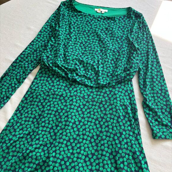 Boden Nellie Long Sleeve Green Jersey Dress Size 4R - Picture 4 of 9
